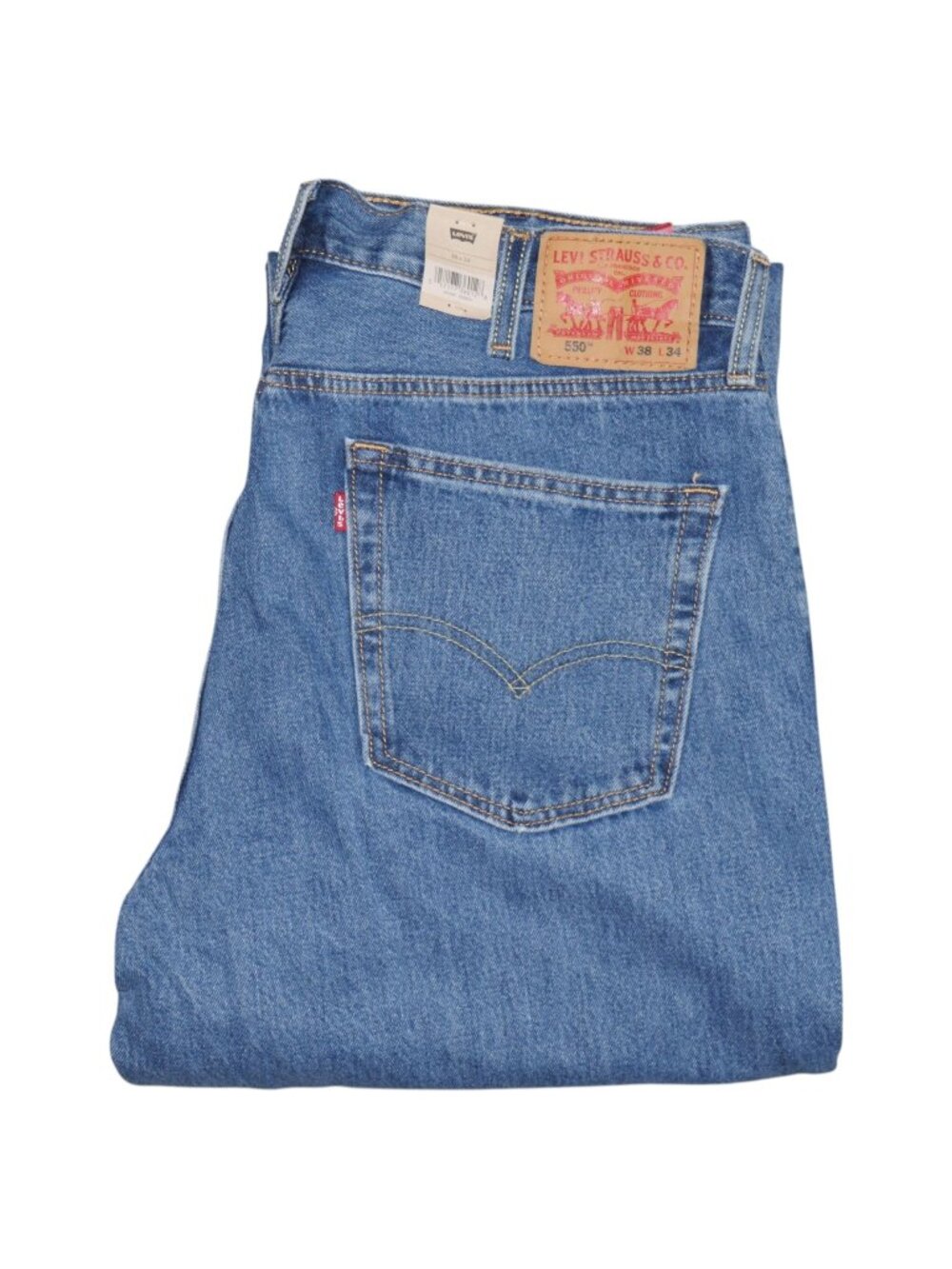 Levis 550 Men's Relaxed Fit Jeans Size 38x34 Medium Wash NWT